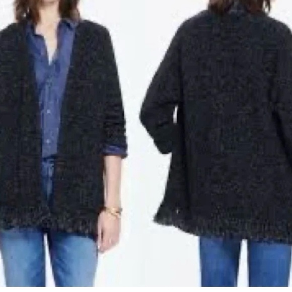 Madewell Sweaters - Madewell Dark Gray Open-Front Cardigan